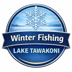 Winter Fishing Lake Tawakoni seasonal fishing icon with snowflake